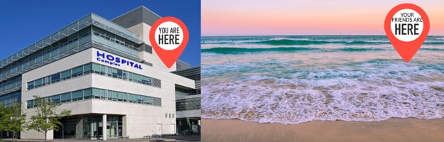 You are here if you work at the hospital