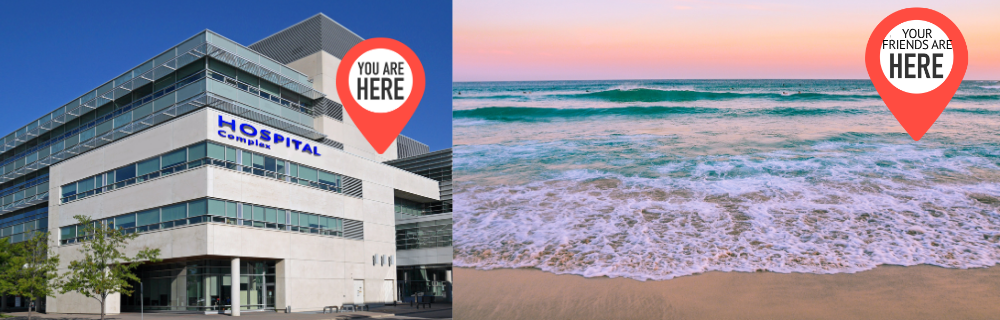 You are here if you work at the hospital